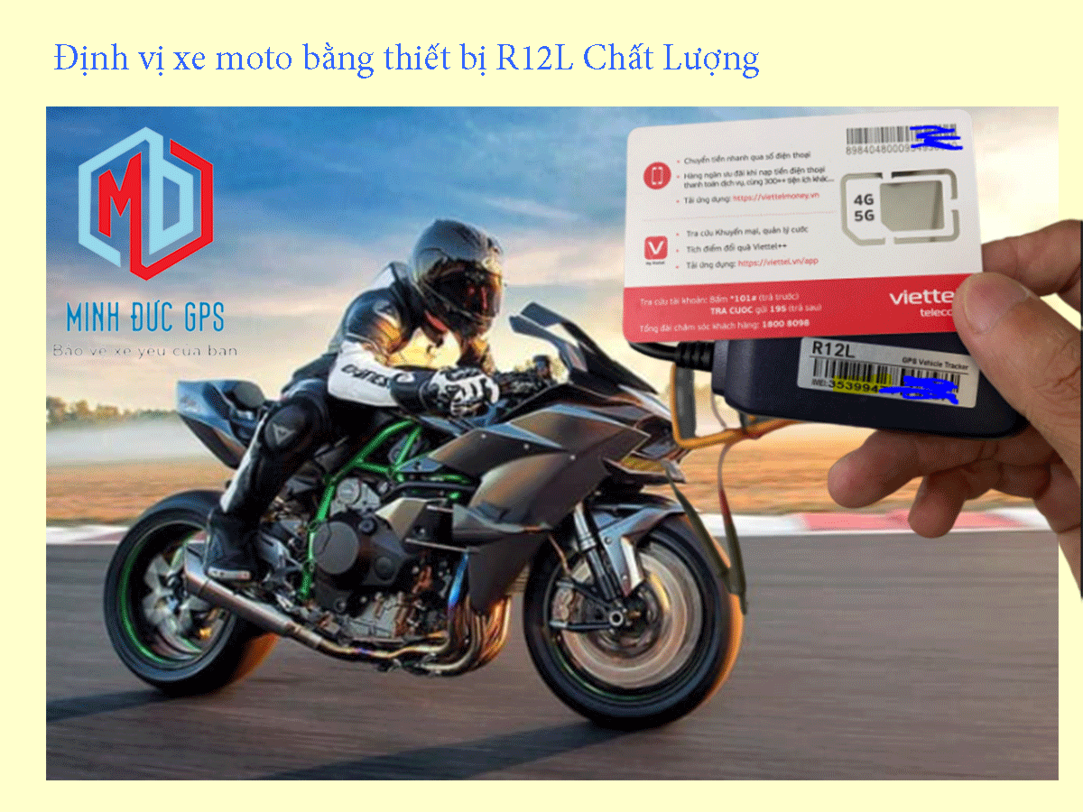 Định vị xe Moto bằng thiết bị R12L Chất Lượng